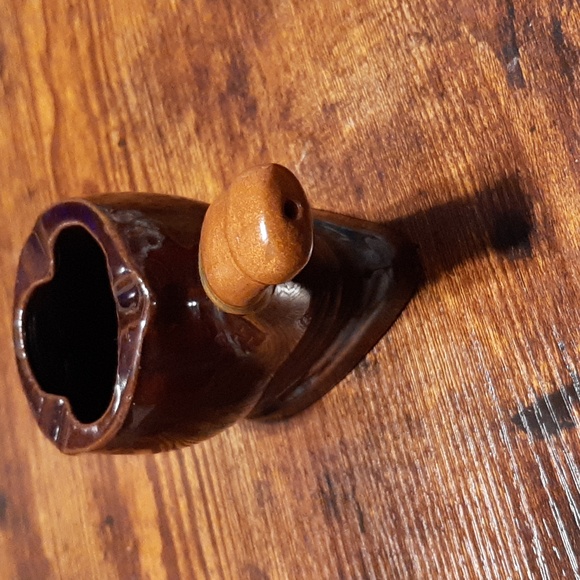 Vintage Brown Porcelain Ashtray Made In Japan - Picture 7 of 9